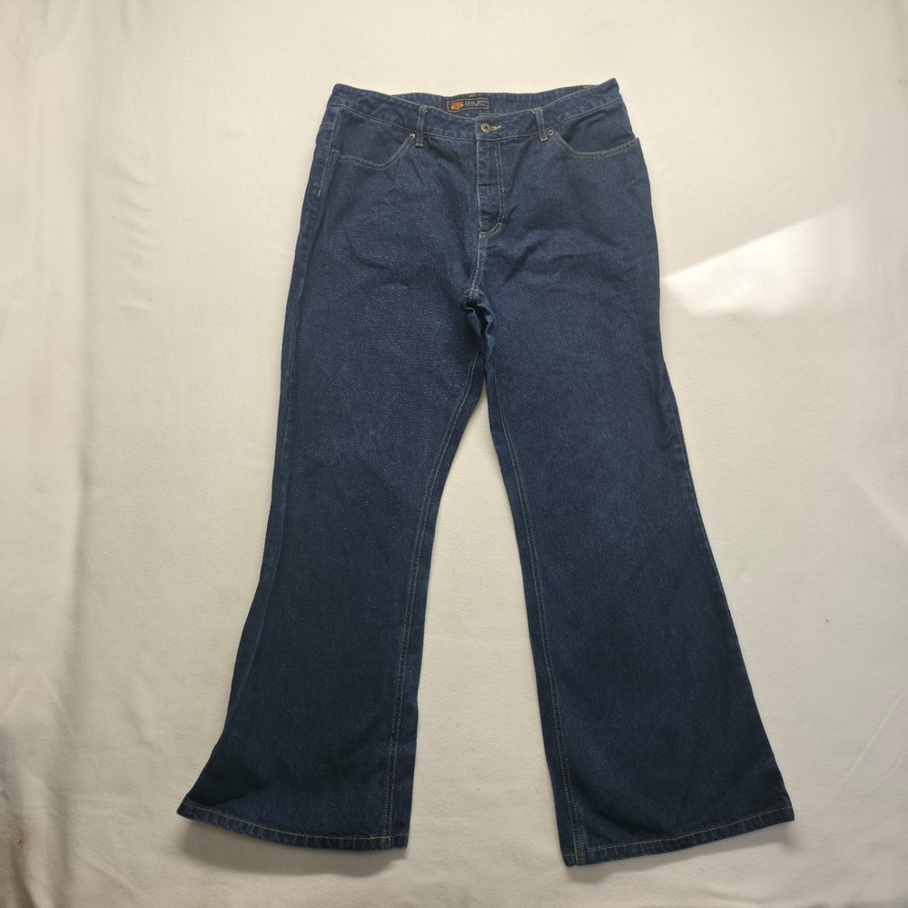 Vintage Route 66 Women's Low Rise Flare Denim Blue Jeans Size 18 Made in Russia